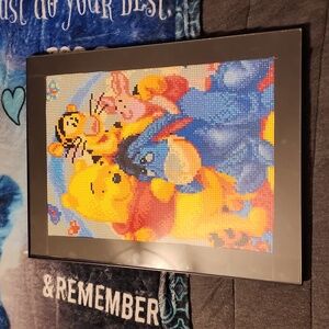 Framed and Completed Winn The Pooh Diamond Painting (H135)
